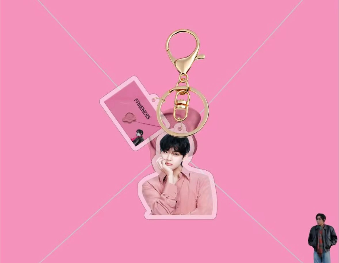 BTS V Keychain – Random Pick with Bonus Photocard