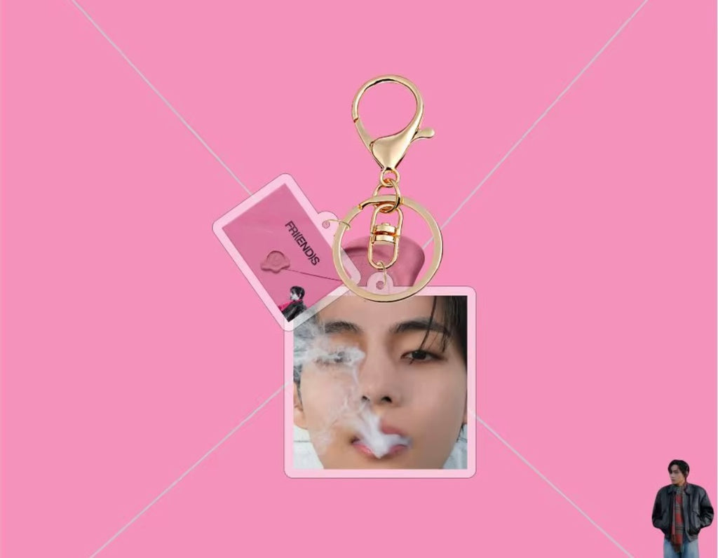 BTS V Keychain – Random Pick with Bonus Photocard