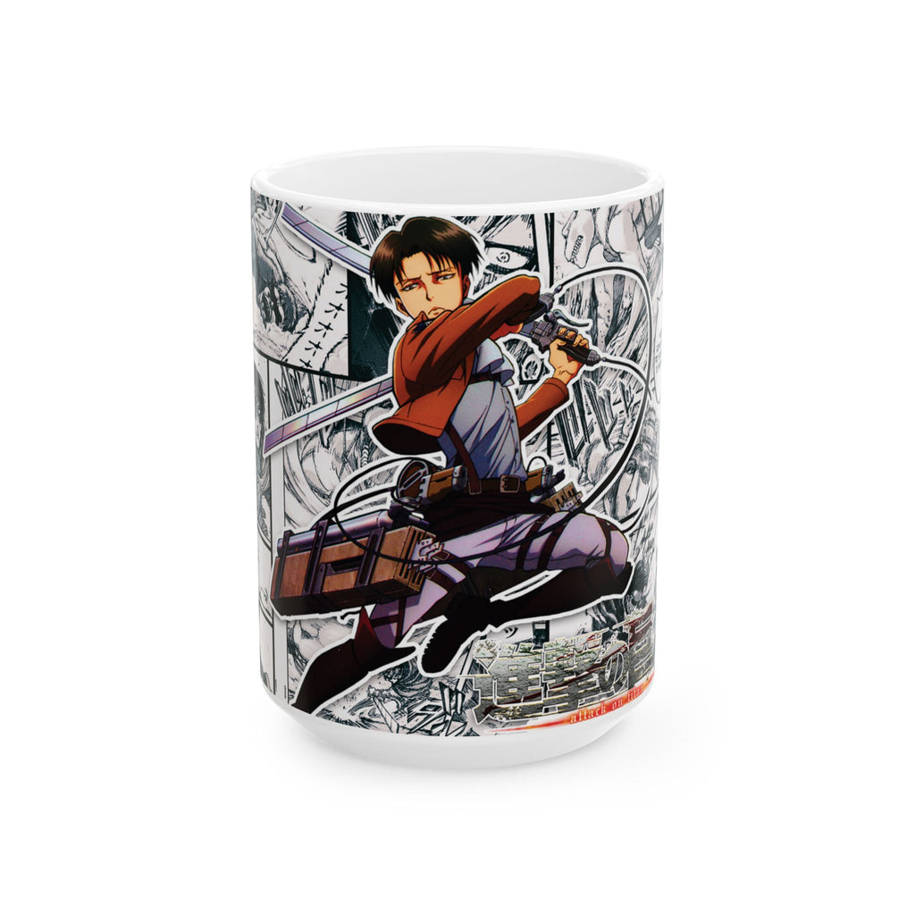 Anime Action Mug – Manga Panel Collage Ceramic Coffee Cup  15oz