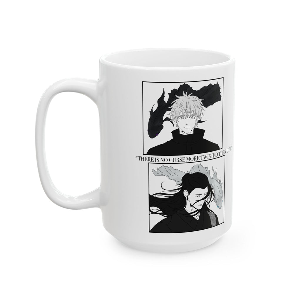 Gojo & Geto Ceramic Mug — JJK Anime Coffee Cup 15oz