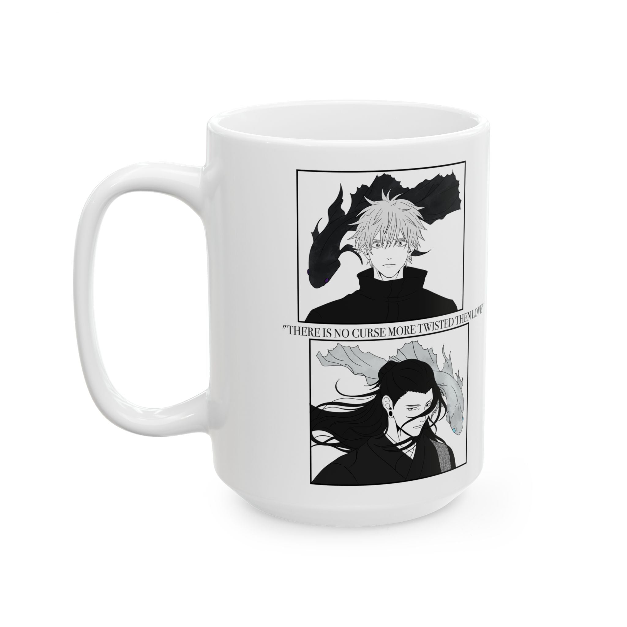 Gojo & Geto Ceramic Mug — JJK Anime Coffee Cup 15oz