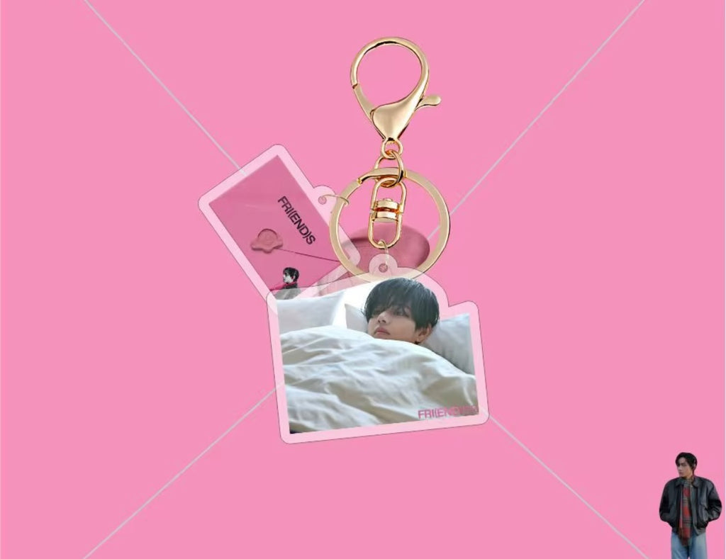 BTS V Keychain – Random Pick with Bonus Photocard