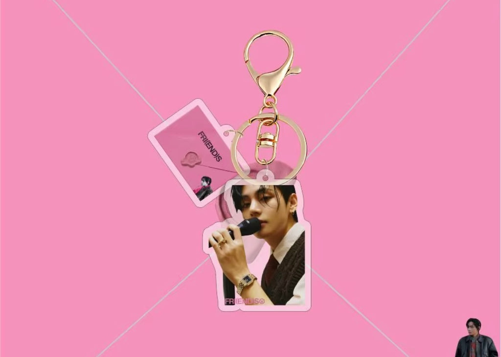 BTS V Keychain – Random Pick with Bonus Photocard