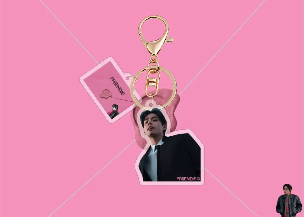 BTS V Keychain – Random Pick with Bonus Photocard