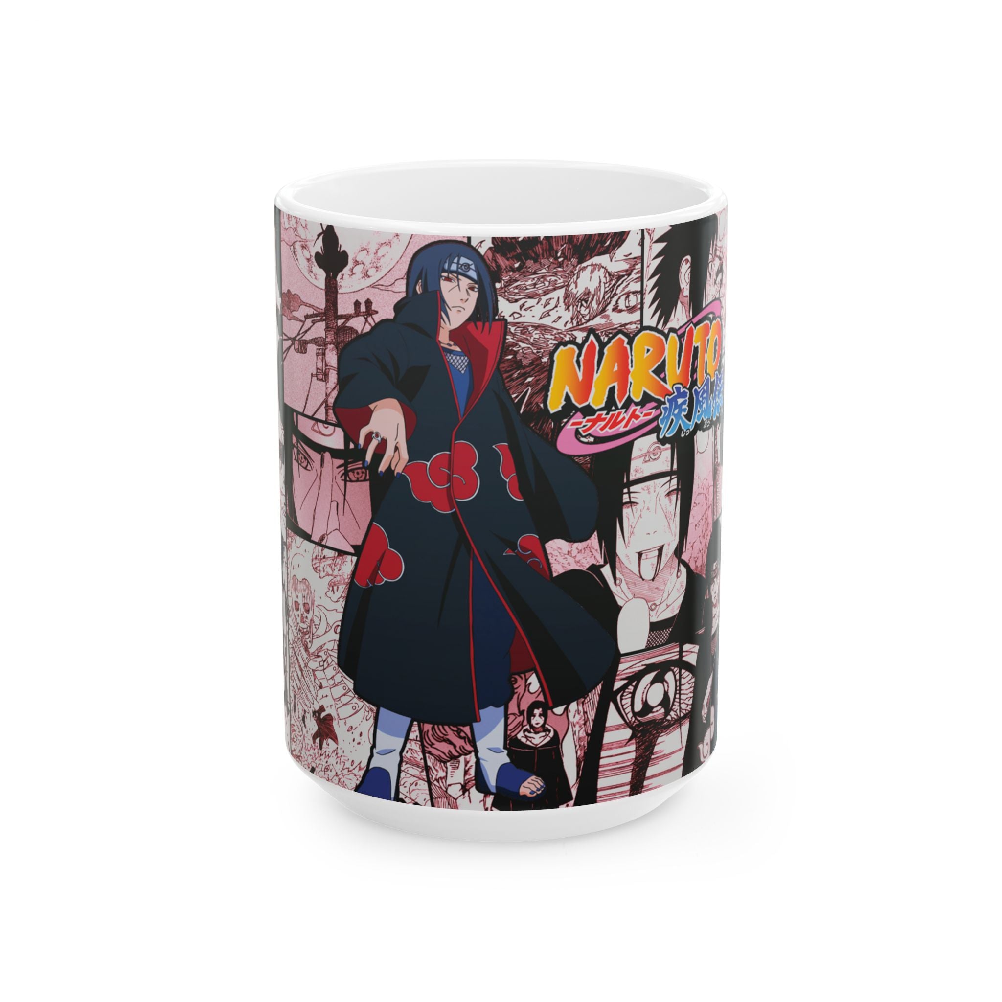 Naruto Anime Itachi & Akatsuki Ceramic Mug — Naruto Shippuden Coffee Cup 15OZ