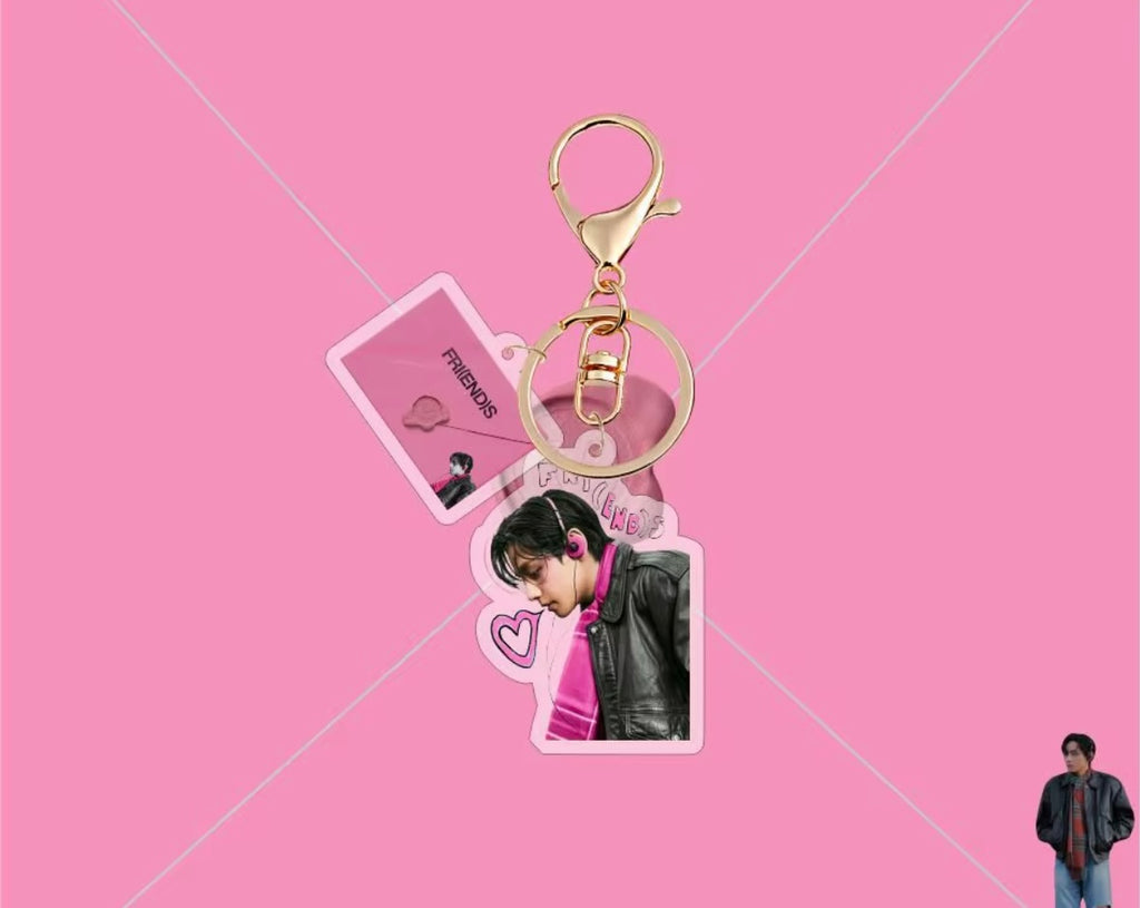 BTS V Keychain – Random Pick with Bonus Photocard