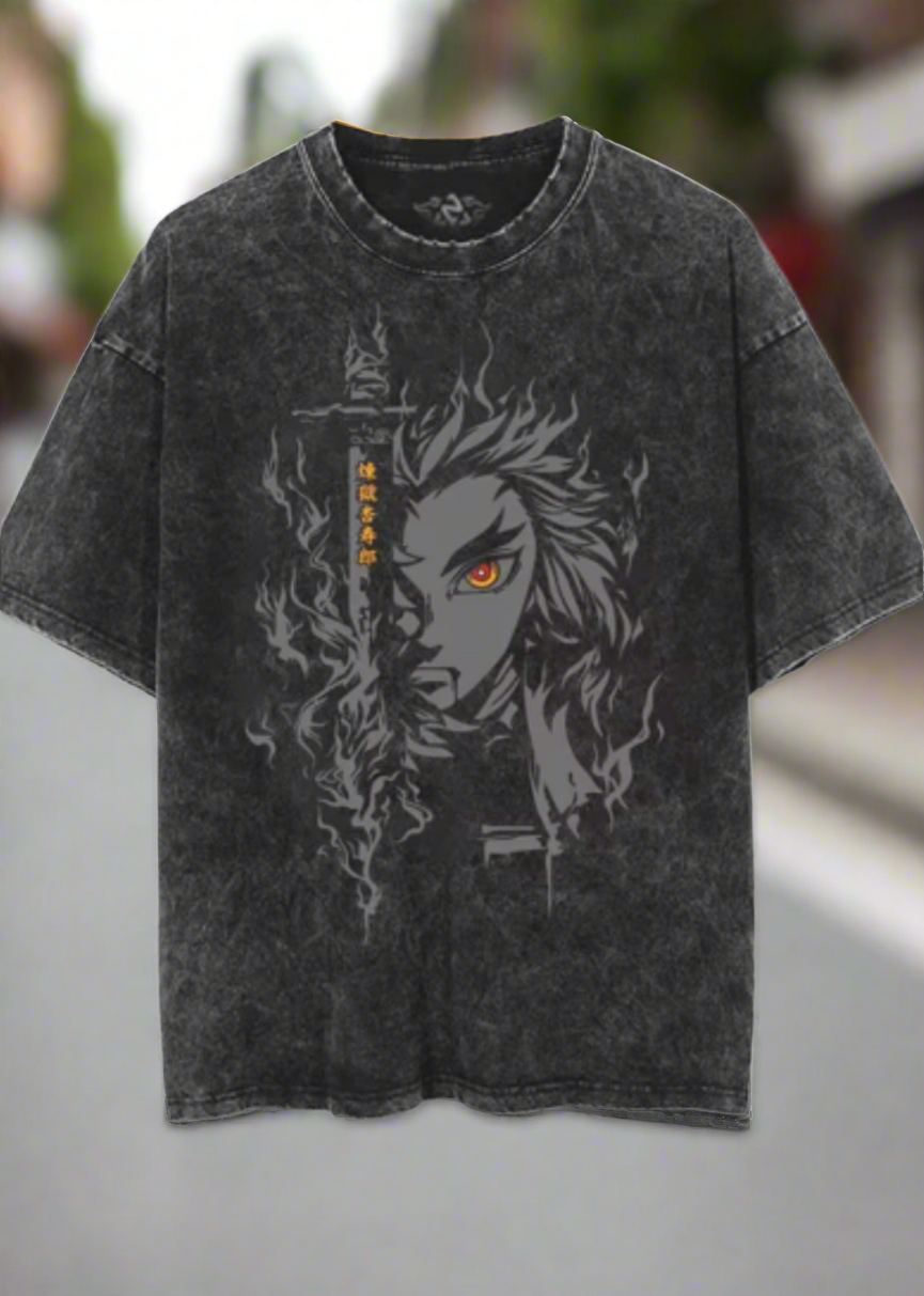 Rengoku Flame Hashira Oversized T-Shirt 🔥