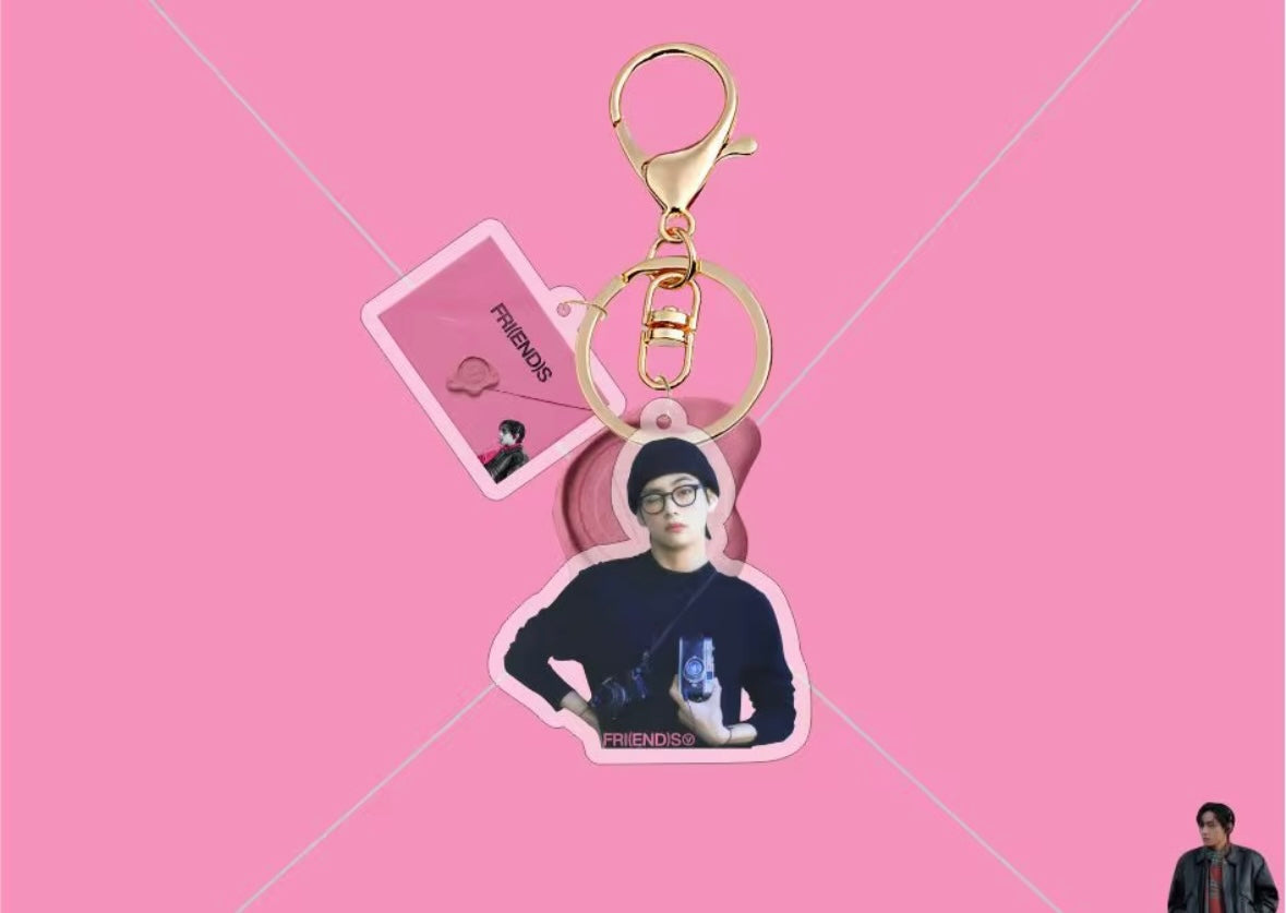 BTS V Keychain – Random Pick with Bonus Photocard